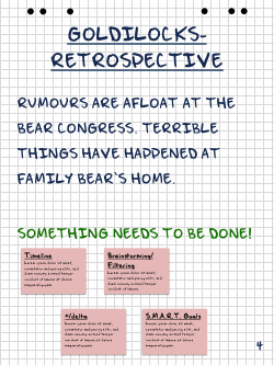 Retrospective Training - Goldilocks Retrospective Retrospective Training - Goldilocks Retrospective
